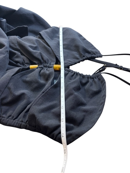 ZARA Black Cut-Out Midi Dress with Appliqué Bloggers Favourite Maxi Summer - Picture 10 of 16